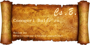 Csengeri Balázs névjegykártya